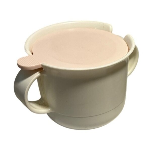 Vintage Tupperware Sugar Bowl 2310A With Pink Flip Lid 10 OZ - Picture 1 of 10